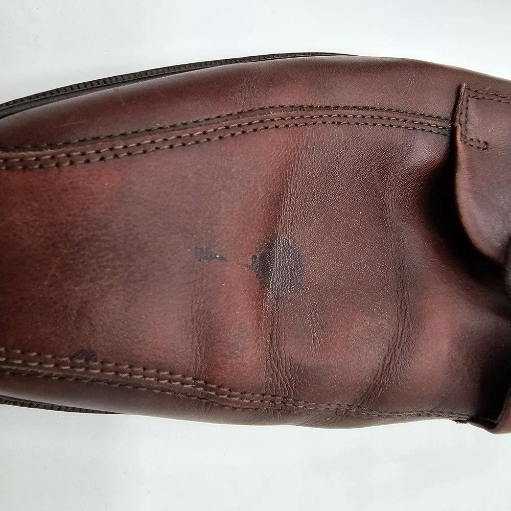 Ecco Shoes Mens Size 9.5‎ Brown Leather Derby Dress Lace Up Comfort Square Toe